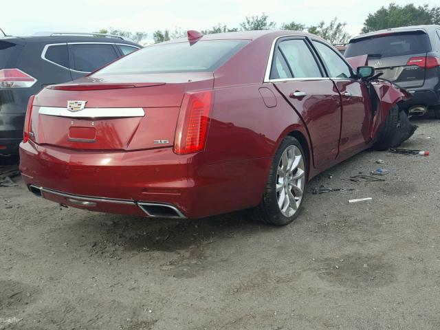 1G6AT5S33F0112870 - 2015 CADILLAC CTS PREMIU RED photo 4