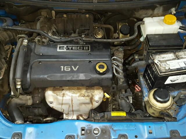 KL1TD56657B074613 - 2007 CHEVROLET AVEO BASE Կապույտ լուսանկար 7