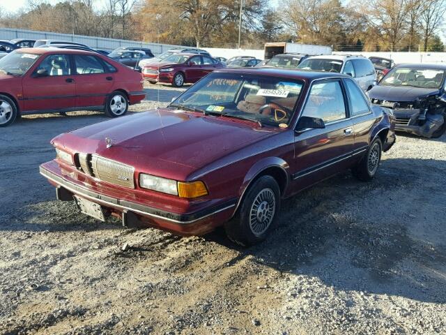 1G4AH11N7KG404142 - 1989 BUICK CENTURY CU BURGUNDY photo 2