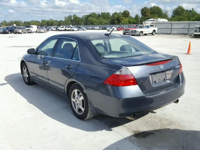 JHMCN36576C003387 - 2006 HONDA ACCORD HYB GRAY photo 3