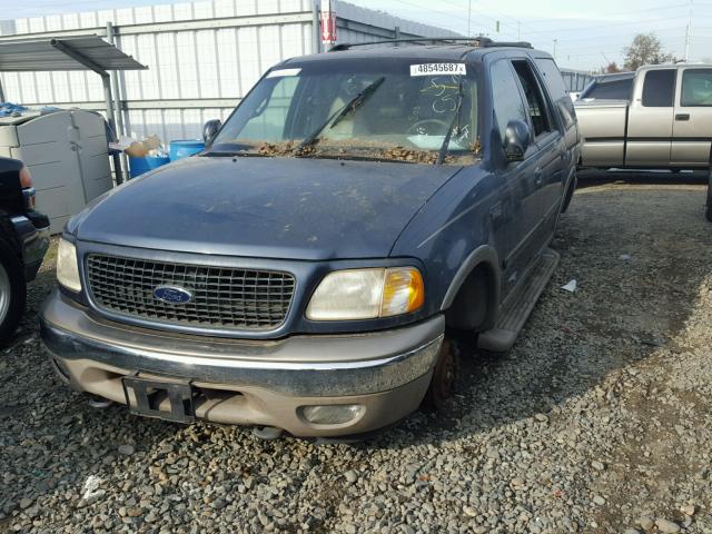 1FMPU18L7YLA95847 - 2000 FORD EXPEDITION BLUE photo 2