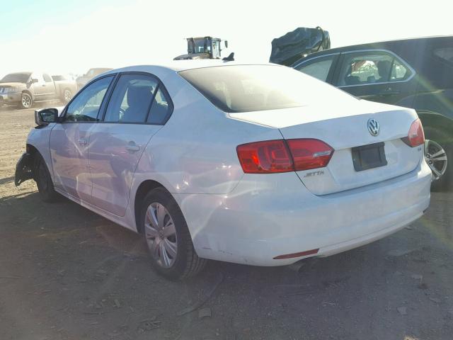 3VWLL7AJ4EM270032 - 2014 VOLKSWAGEN JETTA TDI WHITE photo 3