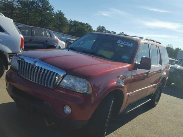 5LMEU78H63ZJ20908 - 2003 LINCOLN AVIATOR RED photo 2