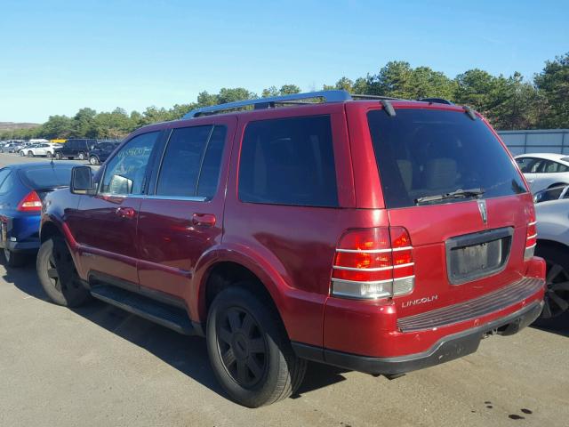 5LMEU78H63ZJ20908 - 2003 LINCOLN AVIATOR RED photo 3