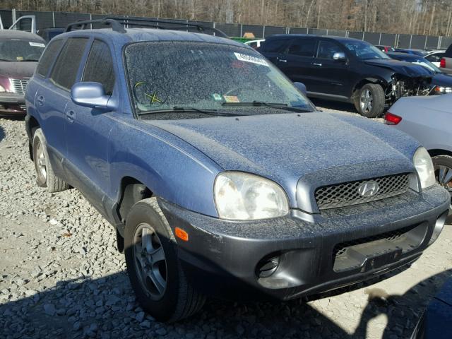 1M8SB12B43U406802 - 2003 HYUNDAI SANTA FE G BLUE photo 1