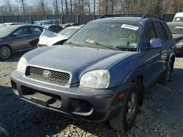 1M8SB12B43U406802 - 2003 HYUNDAI SANTA FE G BLUE photo 2