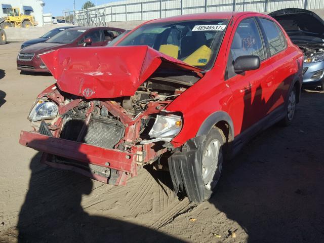 JTDBT123510187234 - 2001 TOYOTA ECHO RED photo 2