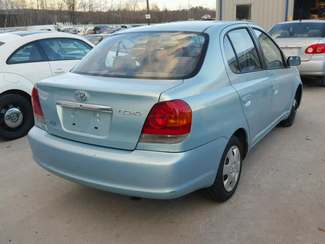 JTDBT123030293447 - 2003 TOYOTA ECHO BLUE photo 4