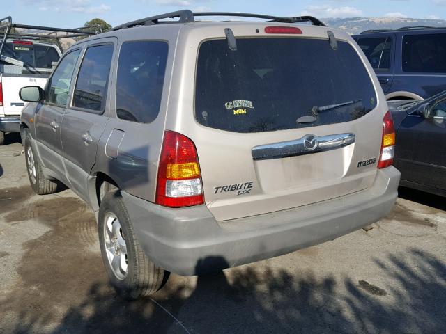 4F2YU07B31KM67028 - 2001 MAZDA TRIBUTE DX TAN photo 3