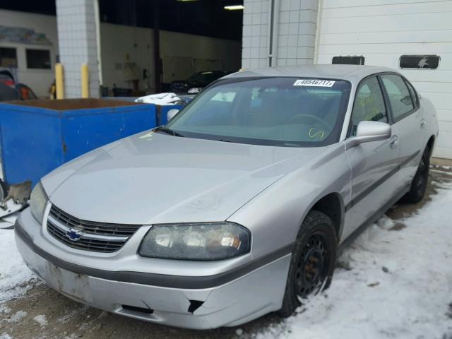 2G1WF52E749128318 - 2004 CHEVROLET IMPALA SILVER photo 2