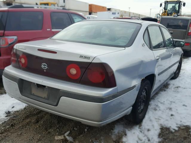 2G1WF52E749128318 - 2004 CHEVROLET IMPALA SILVER photo 4