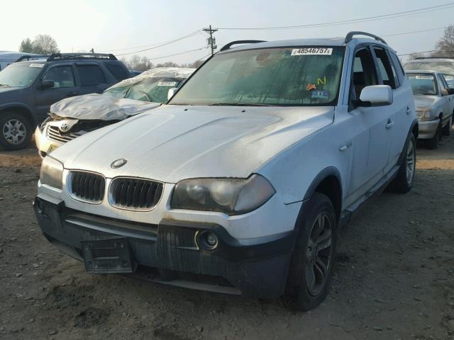 WBXPA93455WD13909 - 2005 BMW X3 3.0I SILVER photo 2