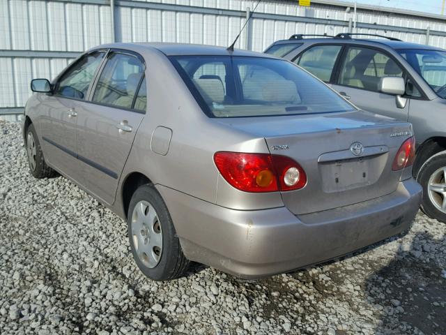 1NXBR32E83Z004718 - 2003 TOYOTA COROLLA CE GOLD photo 3