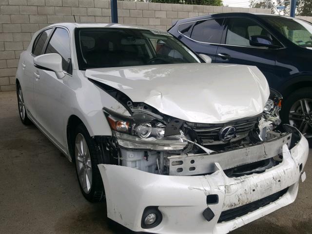 JTHKD5BH7D2156932 - 2013 LEXUS CT 200 WHITE photo 1