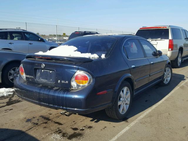 JN1DA31A23T430352 - 2003 NISSAN MAXIMA GLE BLUE photo 4