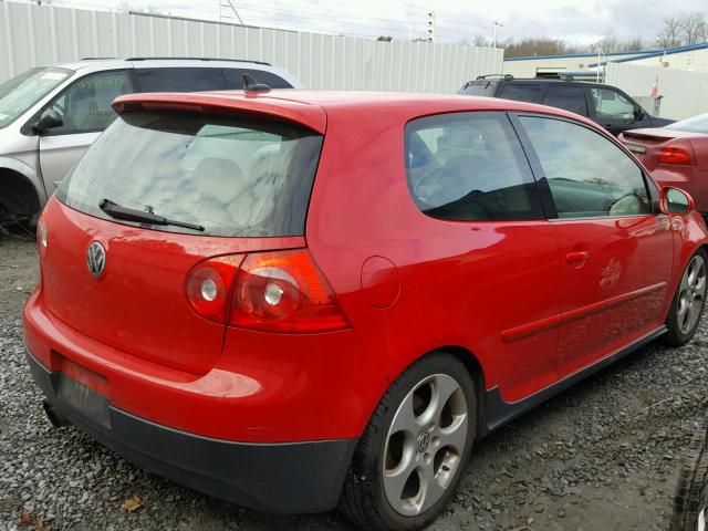 WVWEV71K88W265645 - 2008 VOLKSWAGEN GTI RED photo 4