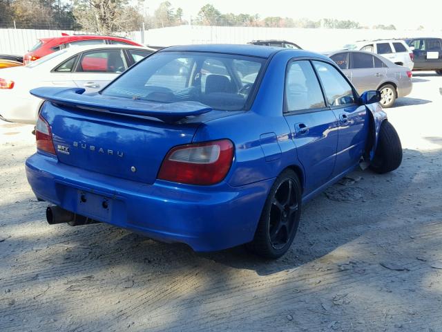 JF1GD29693G507857 - 2003 SUBARU IMPREZA WR BLUE photo 4