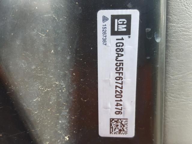 1G8AJ55F67Z201476 - 2007 SATURN ION LEVEL BLACK photo 10