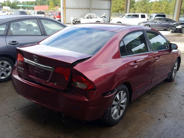19XFA1F91BE009237 - 2011 HONDA CIVIC EXL 勃艮第红 照片 4