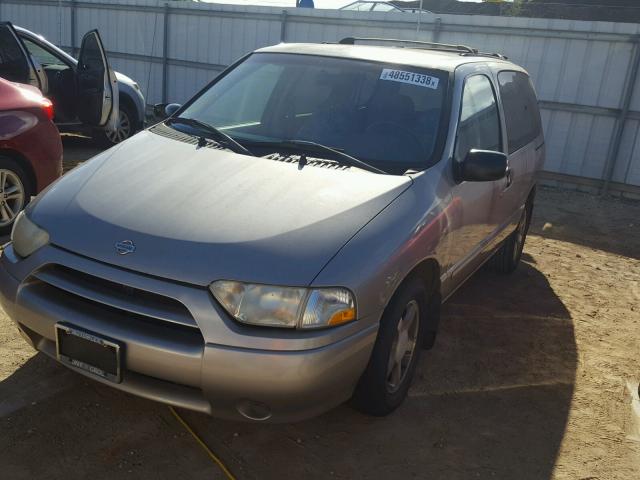 4N2ZN15T91D824734 - 2001 NISSAN QUEST GXE TAN photo 2