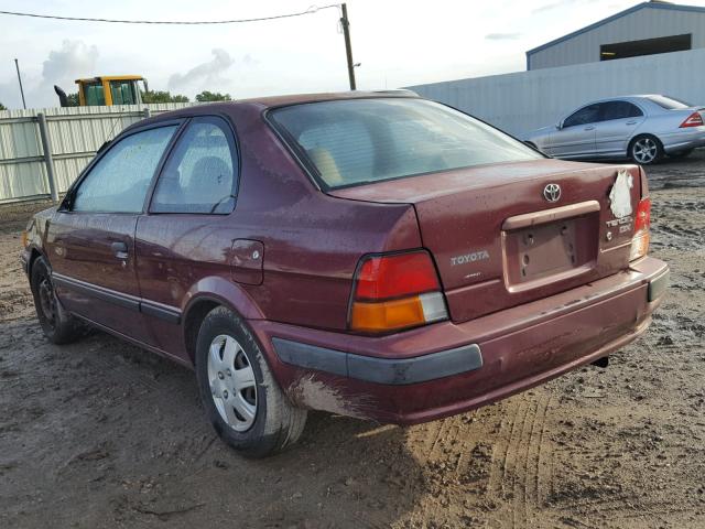 JT2EL56D7S0024926 - 1995 TOYOTA TERCEL DX BURGUNDY photo 3