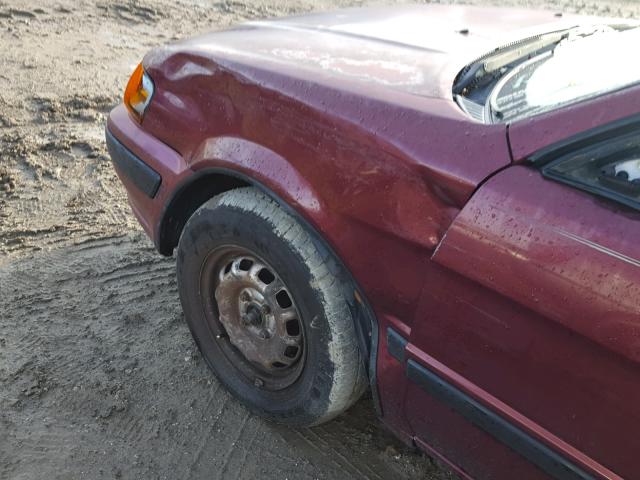 JT2EL56D7S0024926 - 1995 TOYOTA TERCEL DX BURGUNDY photo 9