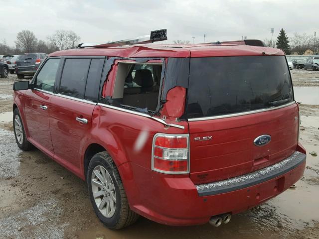 2FMGK5CC2BBD09090 - 2011 FORD FLEX SEL მუქწითელი ფოტო 3