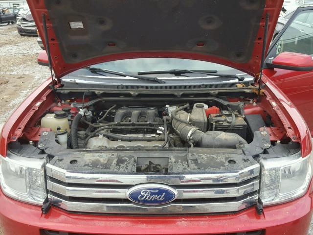 2FMGK5CC2BBD09090 - 2011 FORD FLEX SEL მუქწითელი ფოტო 7