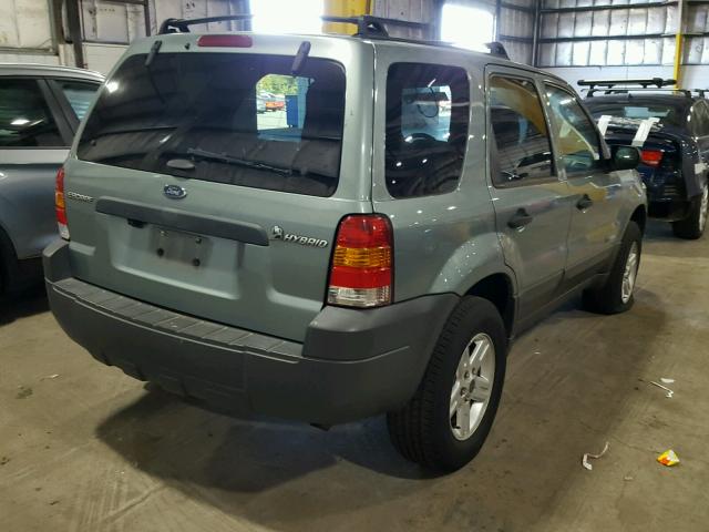 1FMYU95H85KC46019 - 2005 FORD ESCAPE HEV GREEN photo 4