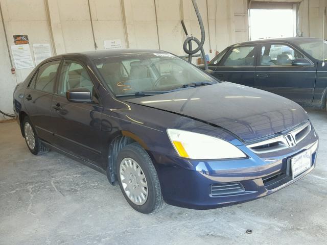 1HGCM56197A037052 - 2007 HONDA ACCORD VAL BLUE photo 1