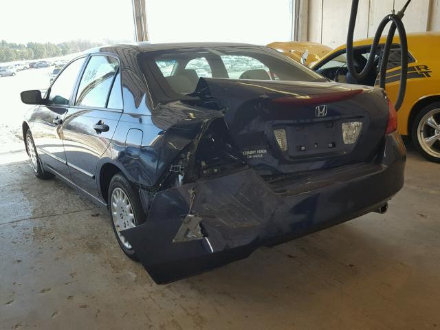 1HGCM56197A037052 - 2007 HONDA ACCORD VAL BLUE photo 3