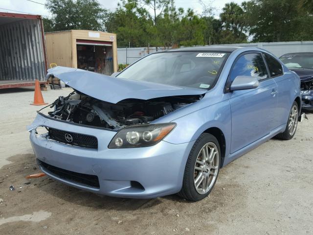 JTKDE167090285673 - 2009 TOYOTA SCION TC BLUE photo 2