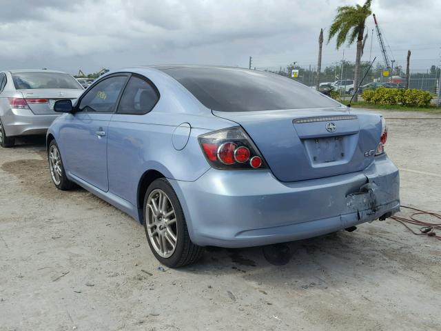 JTKDE167090285673 - 2009 TOYOTA SCION TC BLUE photo 3