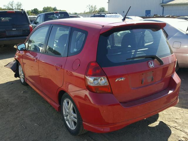 JHMGD38687S013024 - 2007 HONDA FIT S 红色 照片 3