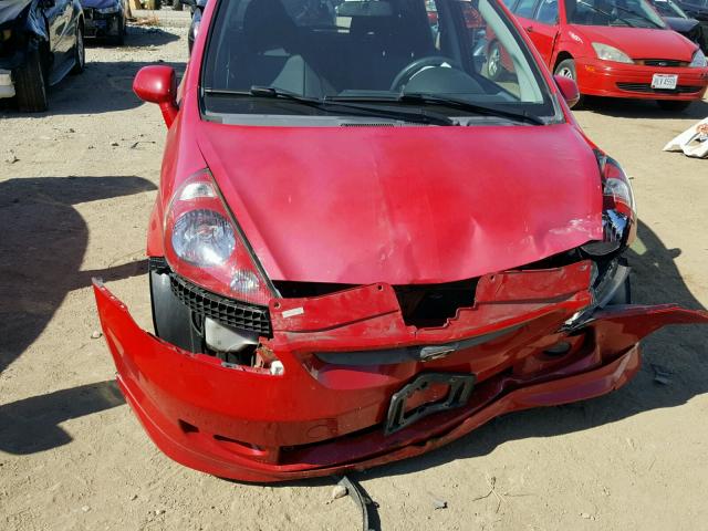 JHMGD38687S013024 - 2007 HONDA FIT S 红色 照片 9