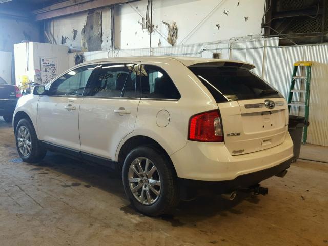 2FMDK3KC4BBB35564 - 2011 FORD EDGE LIMIT WHITE photo 3