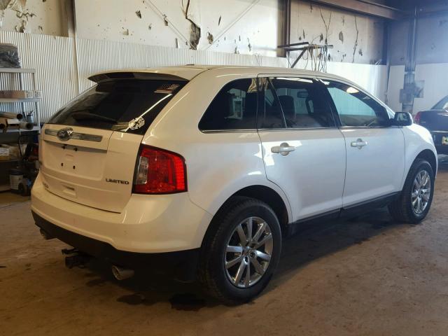 2FMDK3KC4BBB35564 - 2011 FORD EDGE LIMIT WHITE photo 4