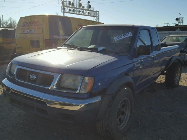 1N6DD26Y2WC310265 - 1998 NISSAN FRONTIER K BLUE photo 2