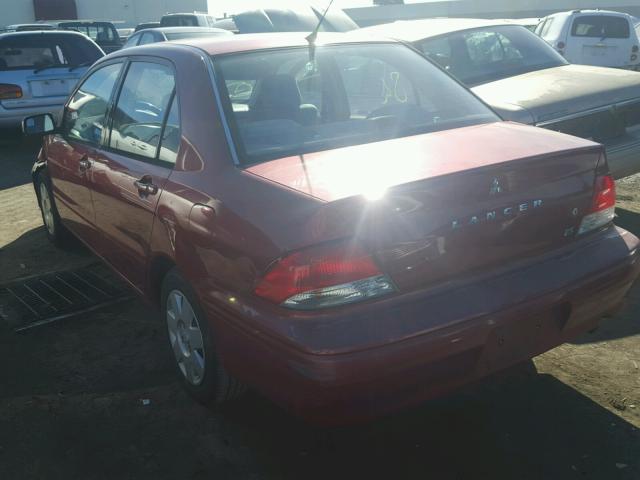 JA3AJ26E92U032875 - 2002 MITSUBISHI LANCER ES RED photo 3