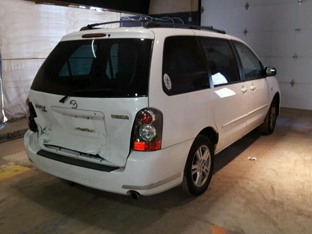 JM3LW28A950536139 - 2005 MAZDA MPV WAGON WHITE photo 4