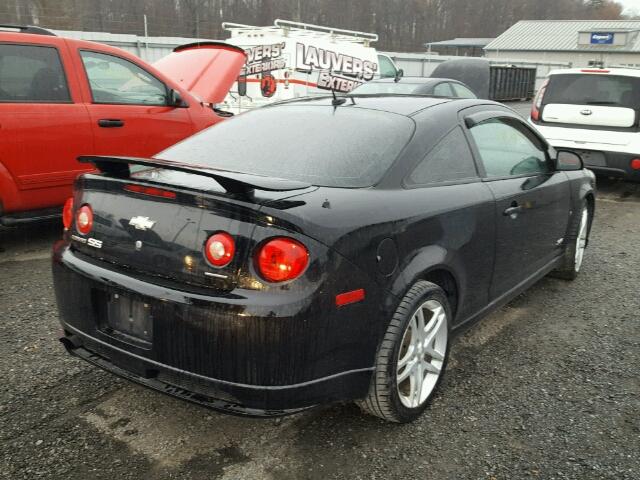 1G1AP18X987308481 - 2008 CHEVROLET COBALT SS BLACK photo 4