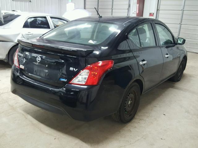 3N1CN7AP9FL802709 - 2015 NISSAN VERSA S BLACK photo 4