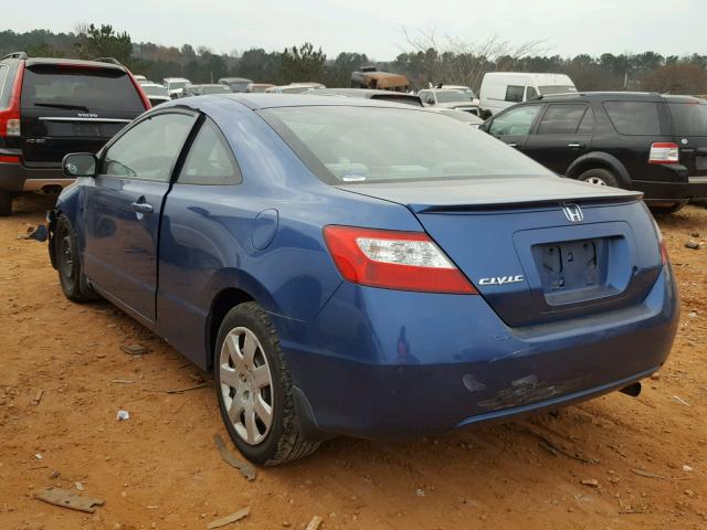 2HGFG126X8H561232 - 2008 HONDA CIVIC LX BLUE photo 3