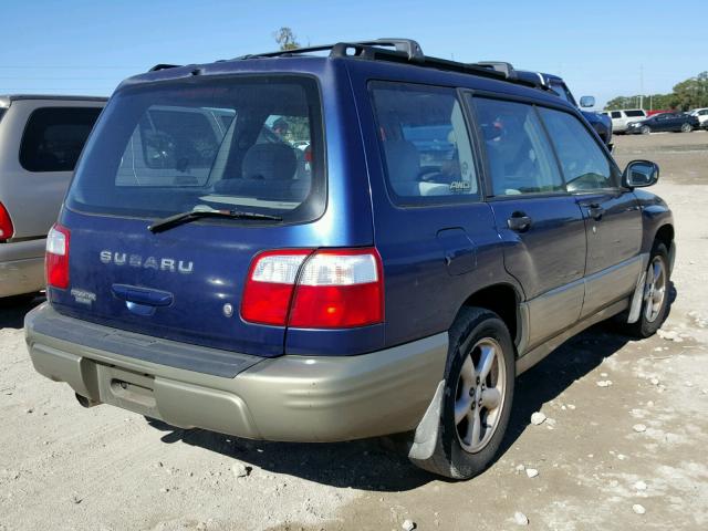 JF1SF65551H731191 - 2001 SUBARU FORESTER S BLUE photo 4