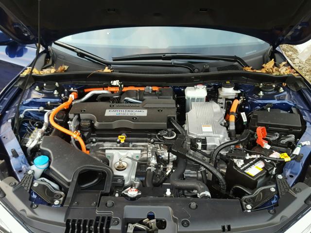 JHMCR6F50HC029015 - 2017 HONDA ACCORD HYB BLUE photo 7