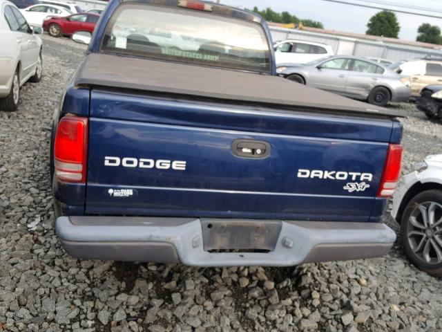 1D7HL38K54S781082 - 2004 DODGE DAKOTA QUA BLUE photo 9