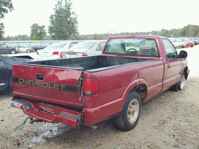 1GCCS14Z5S8164970 - 1995 CHEVROLET S TRUCK S1 BURGUNDY photo 4