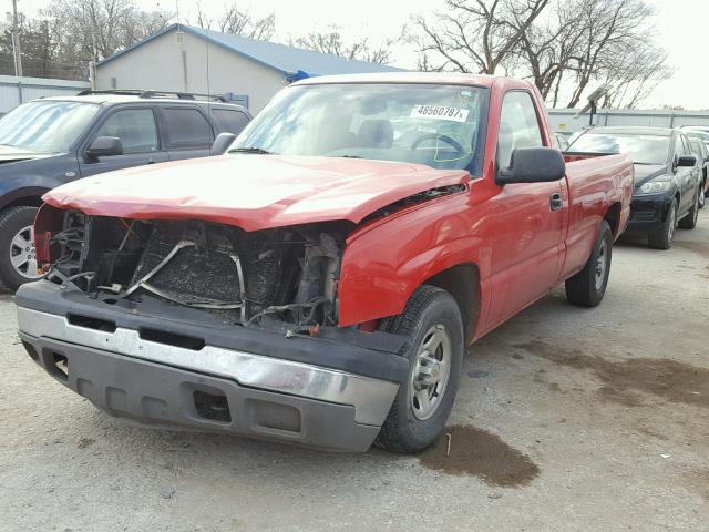 1GCEC14X84Z221213 - 2004 CHEVROLET SILVERADO RED photo 2