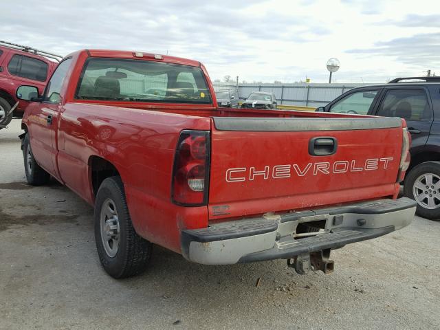 1GCEC14X84Z221213 - 2004 CHEVROLET SILVERADO RED photo 3