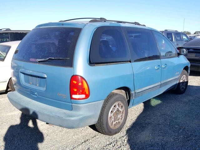 2P4GP45G6XR302931 - 1999 PLYMOUTH VOYAGER SE BLUE photo 4